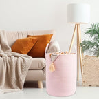 Woven Cotton Rope Laundry Basket - Image 5