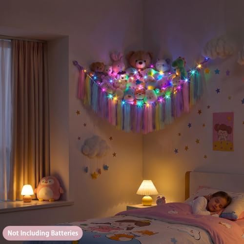 FIOBEE Stuffed Animals Net LED Light Toy Hammock - Image 4