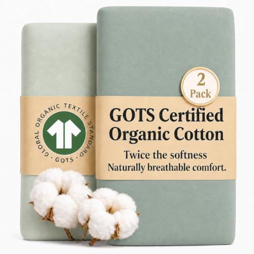 GOTS Organic Large Bedside Bassinet Sheets 35x20 by Purityfromthefirstsleep