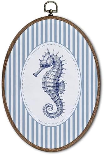 FLAWAFLOMA Vintage Nautical Nursery Oval Wall Art Decor, Kids Room Canvas Wall by Unknown