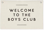 Boys Club Banner, Boys Playroom Kids Room Decor, Playroom Essentials, Linen by Wheatwin