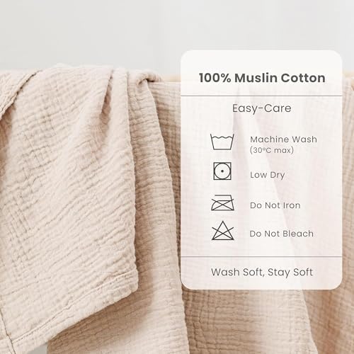 Konssy 2 Pack Muslin Bassinet Sheets - Image 6
