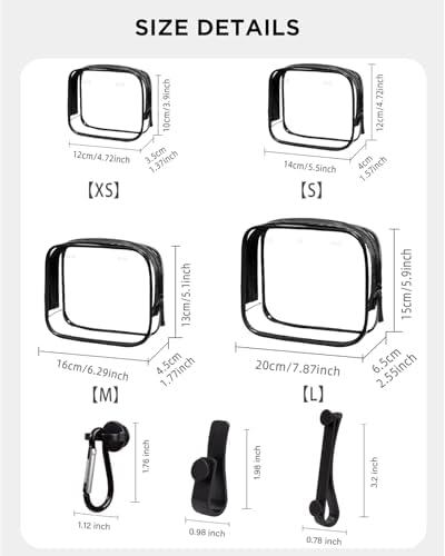 LETGO 4 PCS Clear Insert Bag for Bogg Bag, 4 Sizes Waterproof Beach Bag - Image 2