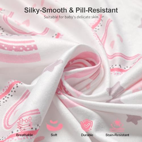 Baby Crib Sheets 2 Pack for Boys and Girls Fit for Standard Crib Toddler - Image 3