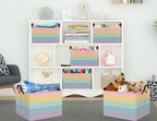 Kids Boho Rainbow Baskets Foldable Girls Baby Toy Storage Bin Rectangular - Image 6