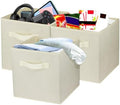 3 Pcs Storage Cubes, 10.5 Inch Collapsible Storage Bins, Fabric Foldable Bins by Zuihug