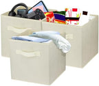 3 Pcs Storage Cubes, 10.5 Inch Collapsible Storage Bins, Fabric Foldable Bins by Zuihug