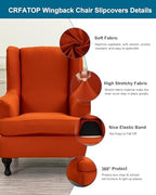 CRFATOP Wingback Chair Covers Wing Armchair Slipcovers - Image 2