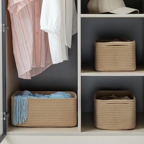 3 Pack Storage Baskets for Organizing, 13.7×9.5×6.3" - Image 2