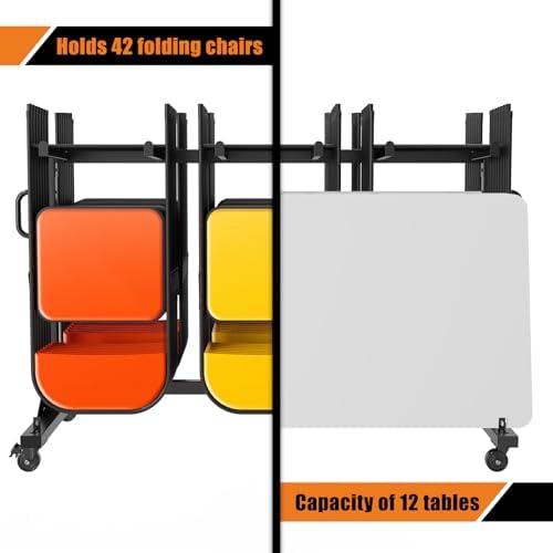 Albott Folding Chair Rack for 12 Tables or 42 Chairs - Image 5