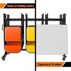 Albott Folding Chair Rack for 12 Tables or 42 Chairs - Image 5