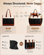 LOVEVOOK Work Tote Bag for Women, 15.6 Inch Laptop Bag - Image 4