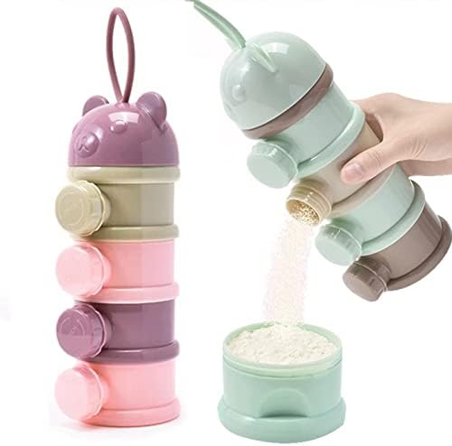 2 PCS Milk Powder Pots, Candy Storage Tank, Formula Dispenser Portable Milk by Manwetye