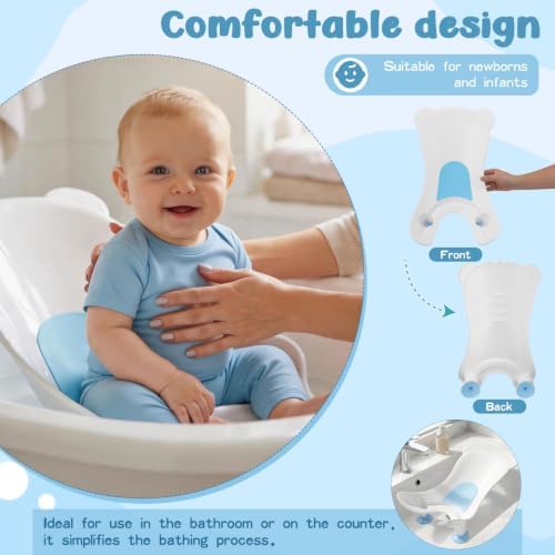 Totority Baby Wash Basin Ergonomic PP Material Newborn Toddler Portable - Image 2