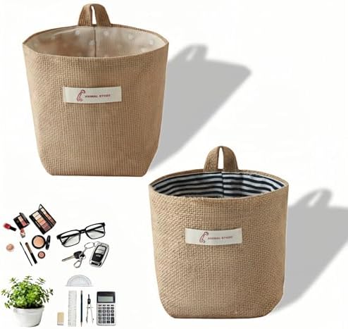 Machine Washable Hemp Cotton Hanging Organizer by SAYUANVA