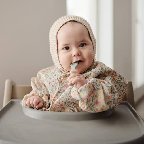 mushie Long Sleeve Baby Bib | Water Resistant Adjustable Fit - Image 6