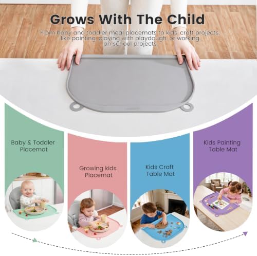 Large Silicone Placemat, Raised Edge Leakproof, Non-Slip - Image 5