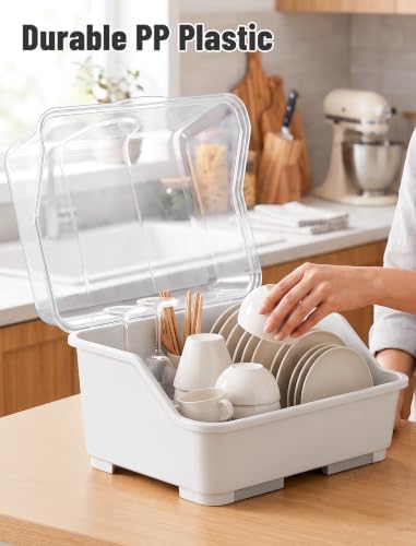 Tomorotec Plastic Dish Drying Rack & Drain Board - Image 5