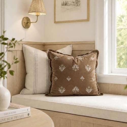 BlissBlush Throw Pillow Cover 20x20, Floral Accent Cushion Cover - Image 4