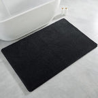 Polyester Bathroom Rug 36"x60" Black, Large Soft Shaggy Bath Mat by Kildoss