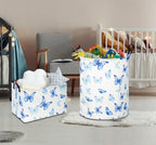 NTAOHAMPER Rectangular Blue Butterfly Storage Basket, baptism basket - Image 3