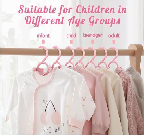 Kid Clothes Hangers 20 Pack, Plastic Baby Hangers Space Saving - Image 4
