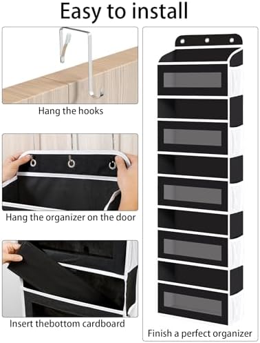 KYEVIS Over The Door Organizer, 5 Shelves Closet Door Hanging Organizer - Image 4