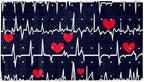 Shower Mat Non Slip 26.8 x 15.1 Inches, Heart Beat Bathtub Mat Shower Stall Mats by Anna+Cowper