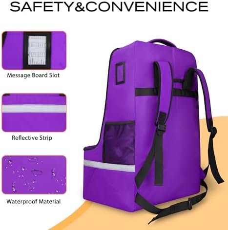 LARIPOP Car Seat Travel Bag for Airplane, Universal Gate Check Car Seat Bag - Image 3