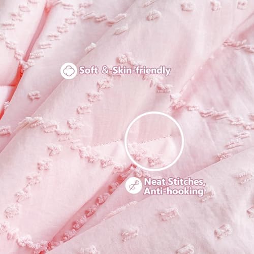 Crib Bedding Set for Girls 3-Piece Tufted Ruffle, Baby Bedding Crib Set Include - Image 4