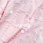 Crib Bedding Set for Girls 3-Piece Tufted Ruffle, Baby Bedding Crib Set Include - Image 4