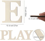 Wooden Letters 12 Inch Large Paintable Wood Letters E - Image 2