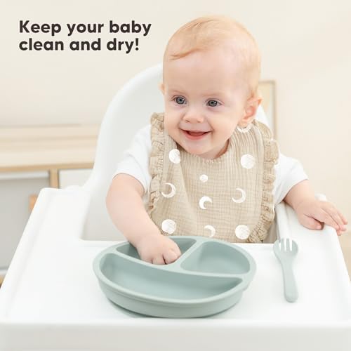 Bearmoss 8 Pack Muslin Baby Bibs - Image 3