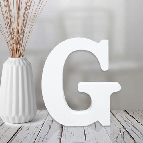 AOCEAN 4 Inch White Wood Letters Unfinished Wood Letter by AOCEAN