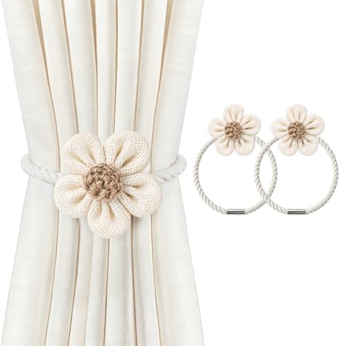 VIS'V Magnetic Curtain Tiebacks, Boho Curtain Holdbacks by VISV
