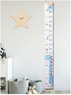 Kids Growth Chart, Wood Frame Fabric Canvas Height Measurement Ruler from Baby - Image 5