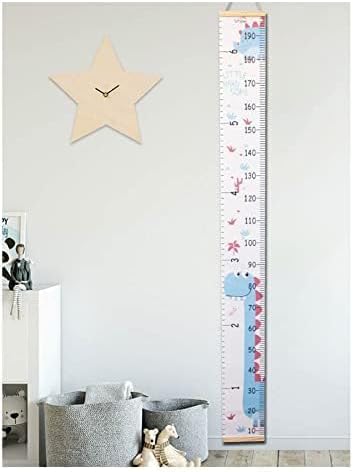 Kids Growth Chart, Wood Frame Fabric Canvas Height Measurement Ruler from Baby - Image 5