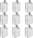 9 Pack Clear Storage Bags with Zipper and Handles, Blanket Bags by GONGKANGYUAN