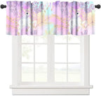 Fantasy Unicorn Valance Curtain, Fairy Tale Flowers Pink Blue Purple Rainbow - Image 6