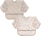Bumkins - Sleeved Bib - For Boys & Girls, Babies & Toddlers 6-24 Months - by Bumkins