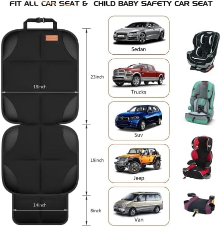 SMART ELF Car Seat Protector, Thickest Padding and Non-Slip Backing - Image 2
