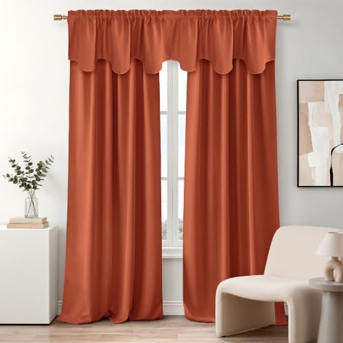 NICETOWN Burnt Orange Blackout Valances - Image 6