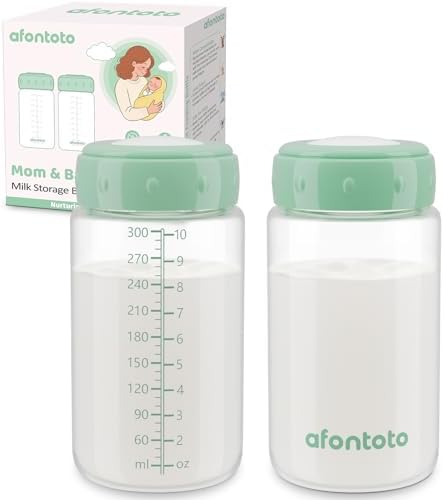 2PCS Breastmilk Storage Bottle, BPA Free Wide-Neck Spectra Bottles by afontoto