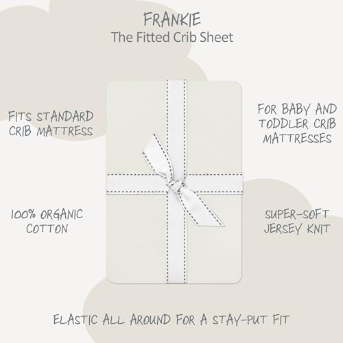 Frankie Fitted Crib Sheet 100% Organic Cotton - Image 2