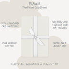 Frankie Fitted Crib Sheet 100% Organic Cotton - Image 2