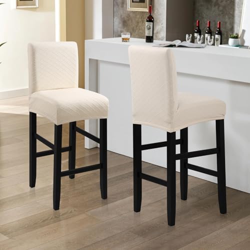 Fuloon Waterproof Barstool Covers Chair Slipcovers, 2 Pack - Image 2
