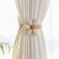 2 Pack Cute Curtain Tiebacks, Cartoon Beige Flower Curtain Ties Holdbacks by YGNNIU