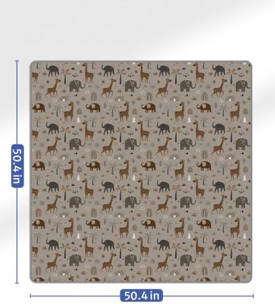 Blissful Diary Baby Splat Mat for Under High Chair, 50.4 x 50.4 Inch Wipeable - Image 3
