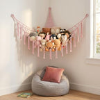 Stuffed Animal Storage Hammock Corner Net, Large Macrame Stuffed Animal - Image 5