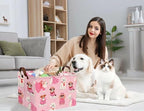 Pink Dog Toy Basket Collapsible Puppy Bin Storage Organizer Large Pet Box - Image 6